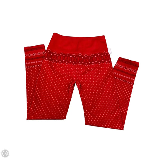 Pants Leggings By Fabletics In Red, Size: Xl