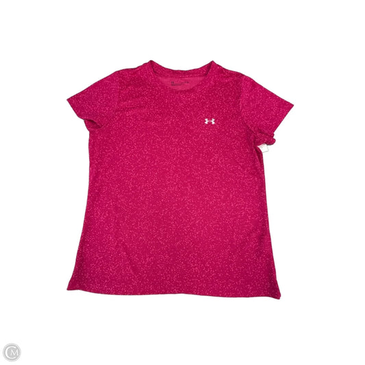 Athletic Top Short Sleeve By Under Armour In Pink, Size: Xl