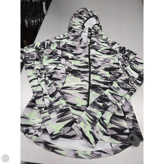Jacket Windbreaker By Lululemon In Black & Green, Size: 10