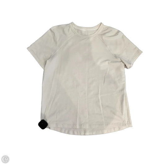 Top Short Sleeve By Lululemon In Beige, Size: M