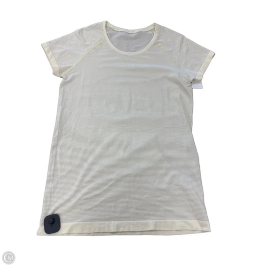 Top Short Sleeve By Lululemon In Yellow, Size: 10