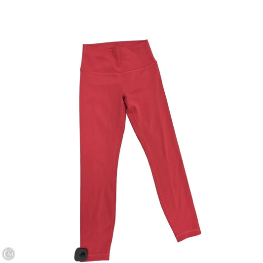 Athletic Leggings By Lululemon In Red, Size: 6