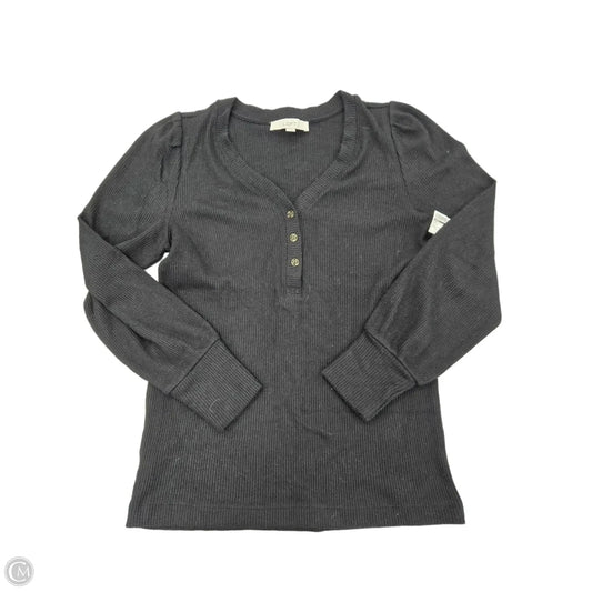 Top Long Sleeve By Loft In Black, Size: L