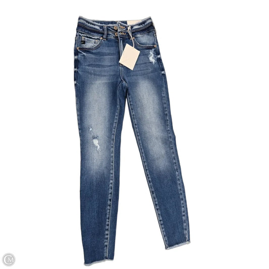 Jeans Skinny By Kancan In Blue Denim, Size: 0