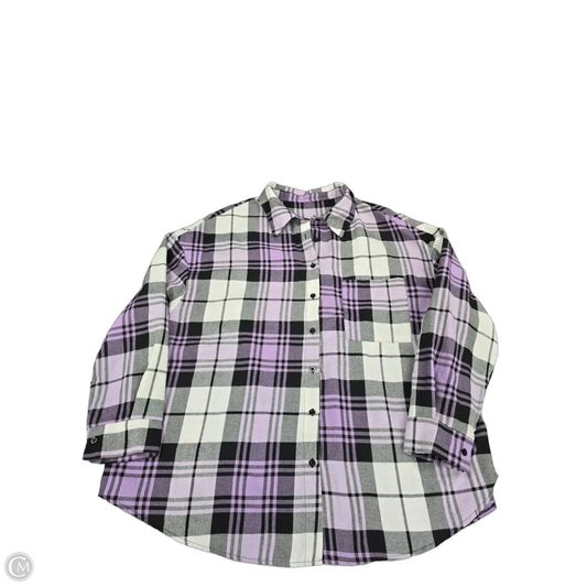 Top Long Sleeve By Shein In Purple, Size: 3x