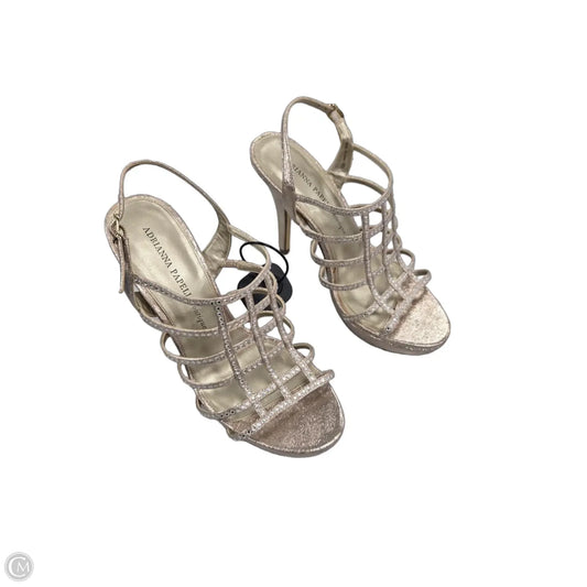 Shoes Heels Stiletto By Adrianna Papell In Gold, Size: 8.5