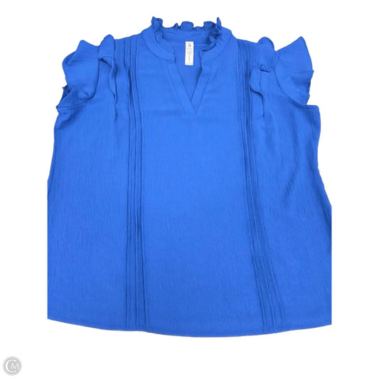 Top Short Sleeve By Cmf In Blue, Size: Xl