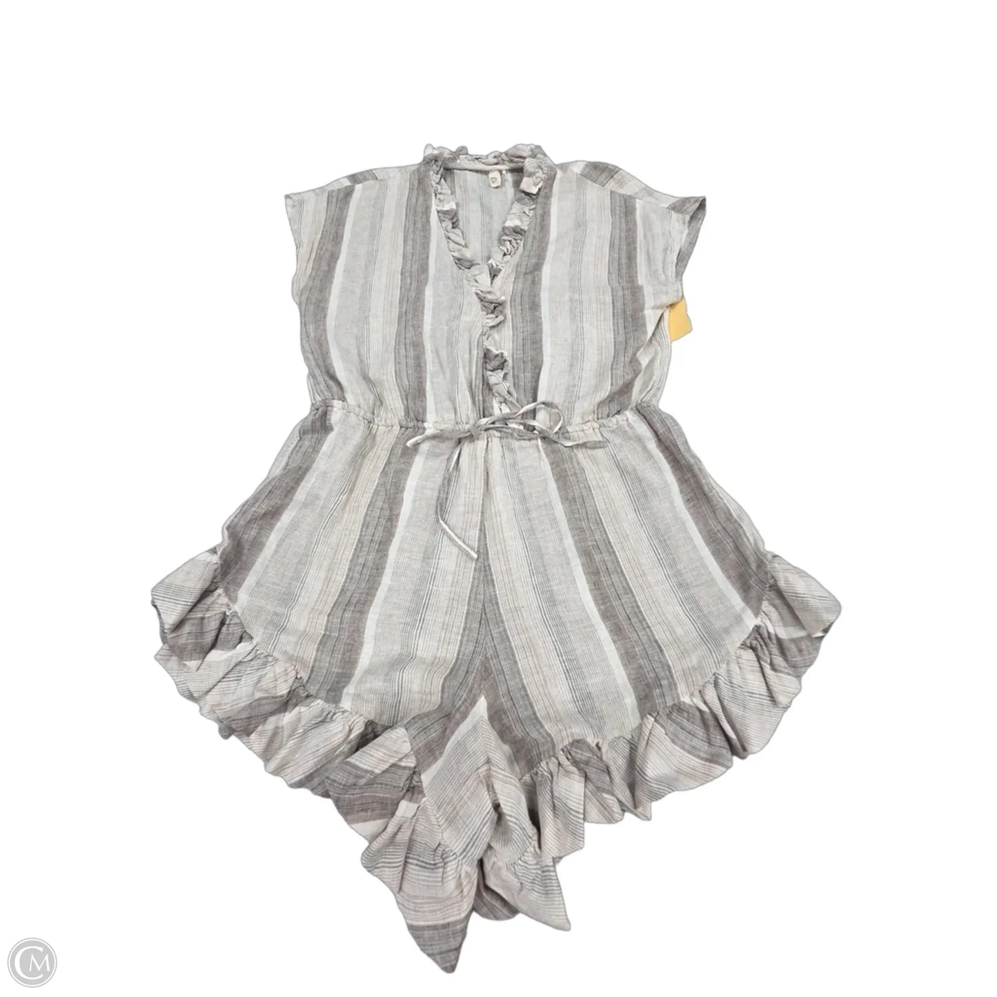 Romper By Elan In Tan & White, Size: M