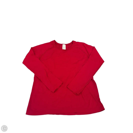 Athletic Top Long Sleeve Collar By Athleta In Red, Size: Xl