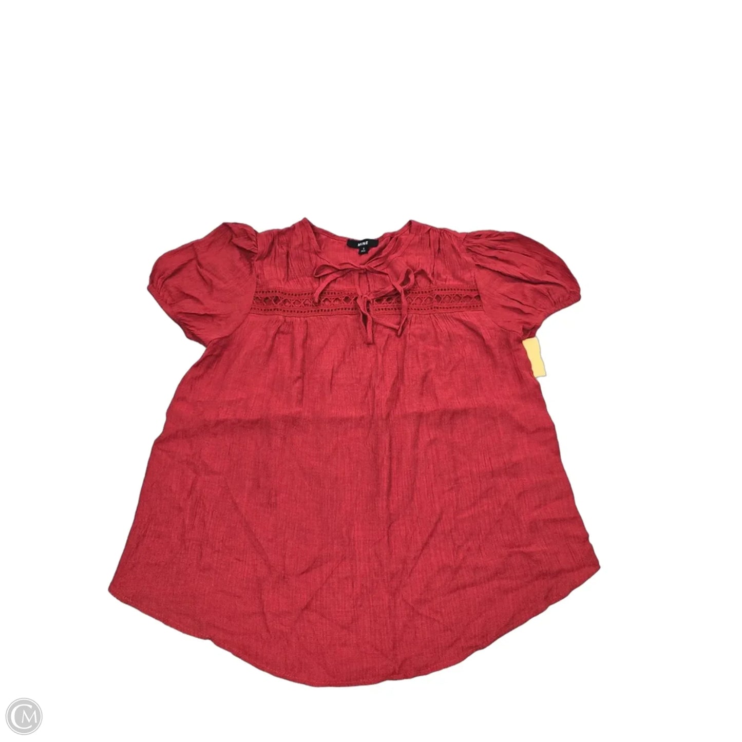 Top Short Sleeve By Mine In Red, Size: S