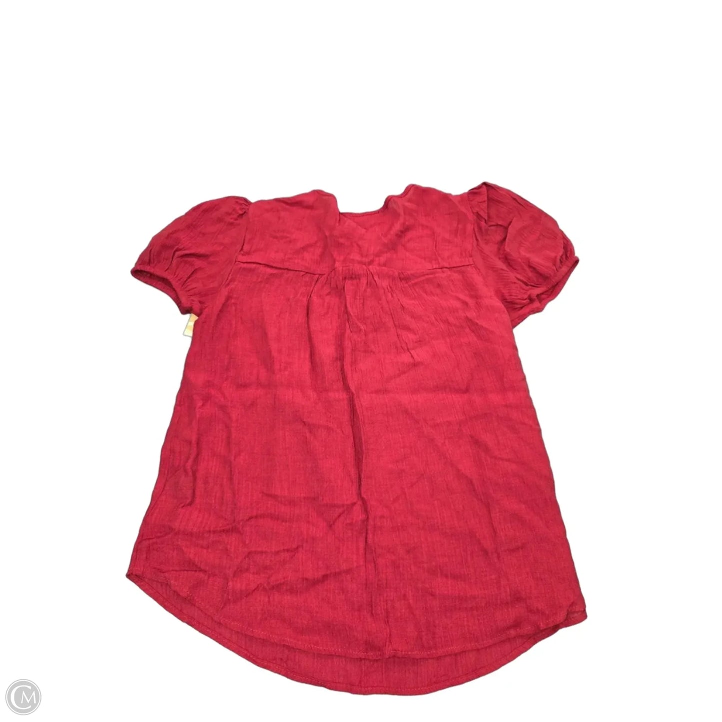 Top Short Sleeve By Mine In Red, Size: S