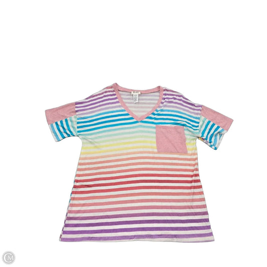 Top Short Sleeve By Bibi In Multi-colored, Size: S