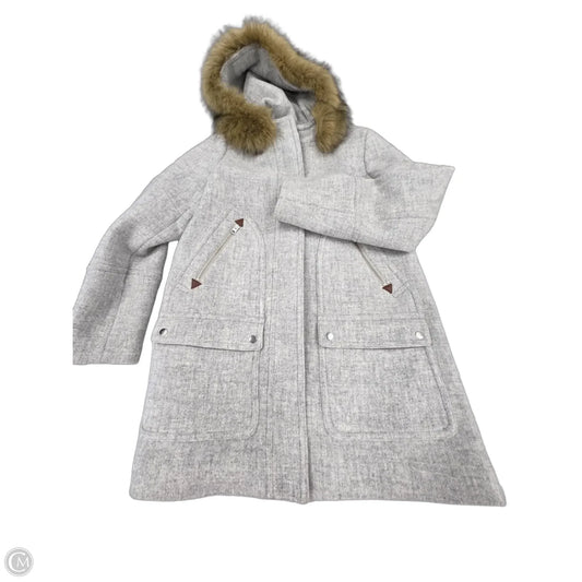Coat Peacoat By J. Crew In Grey, Size: Xl