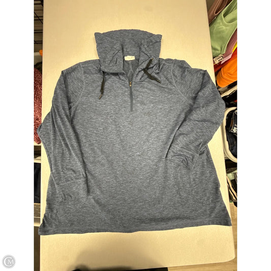 Athletic Top Long Sleeve Collar By J. Jill In Blue, Size: 2x