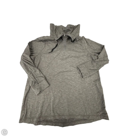 Athletic Top Long Sleeve Collar By J. Jill In Grey, Size: Xl