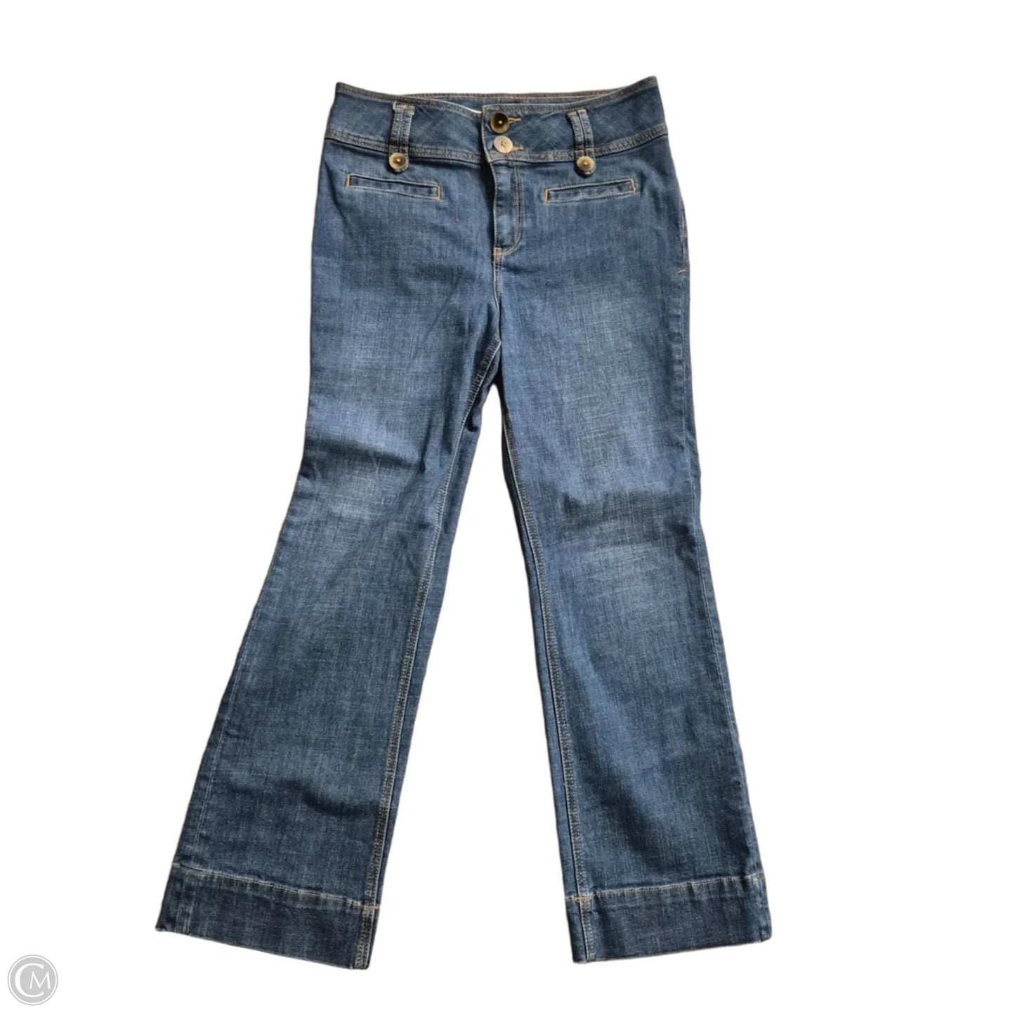 Jeans Straight By Pilcro In Blue Denim, Size: 8