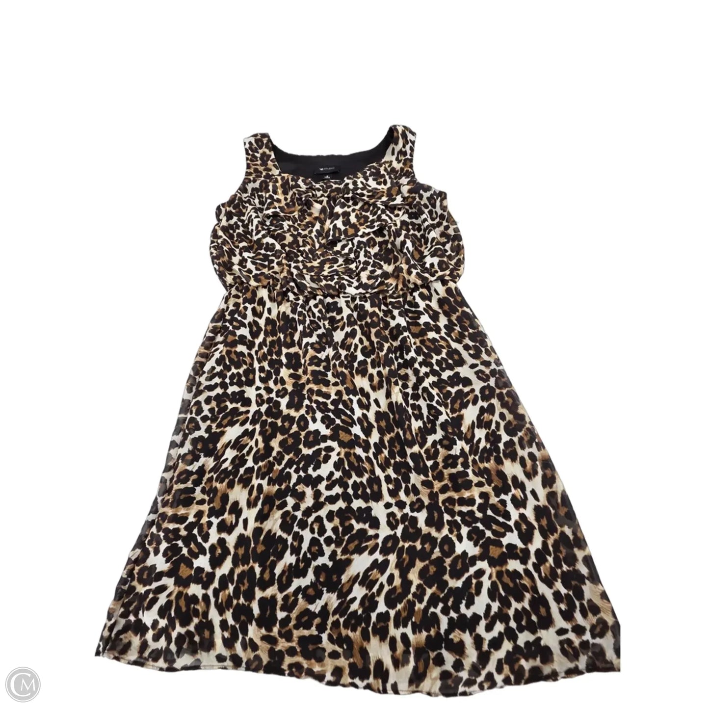Dress Casual Short By Ab Studio In Animal Print, Size: M