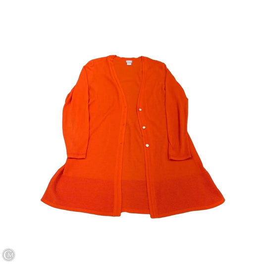 Cardigan By Chicos In Orange, Size: M