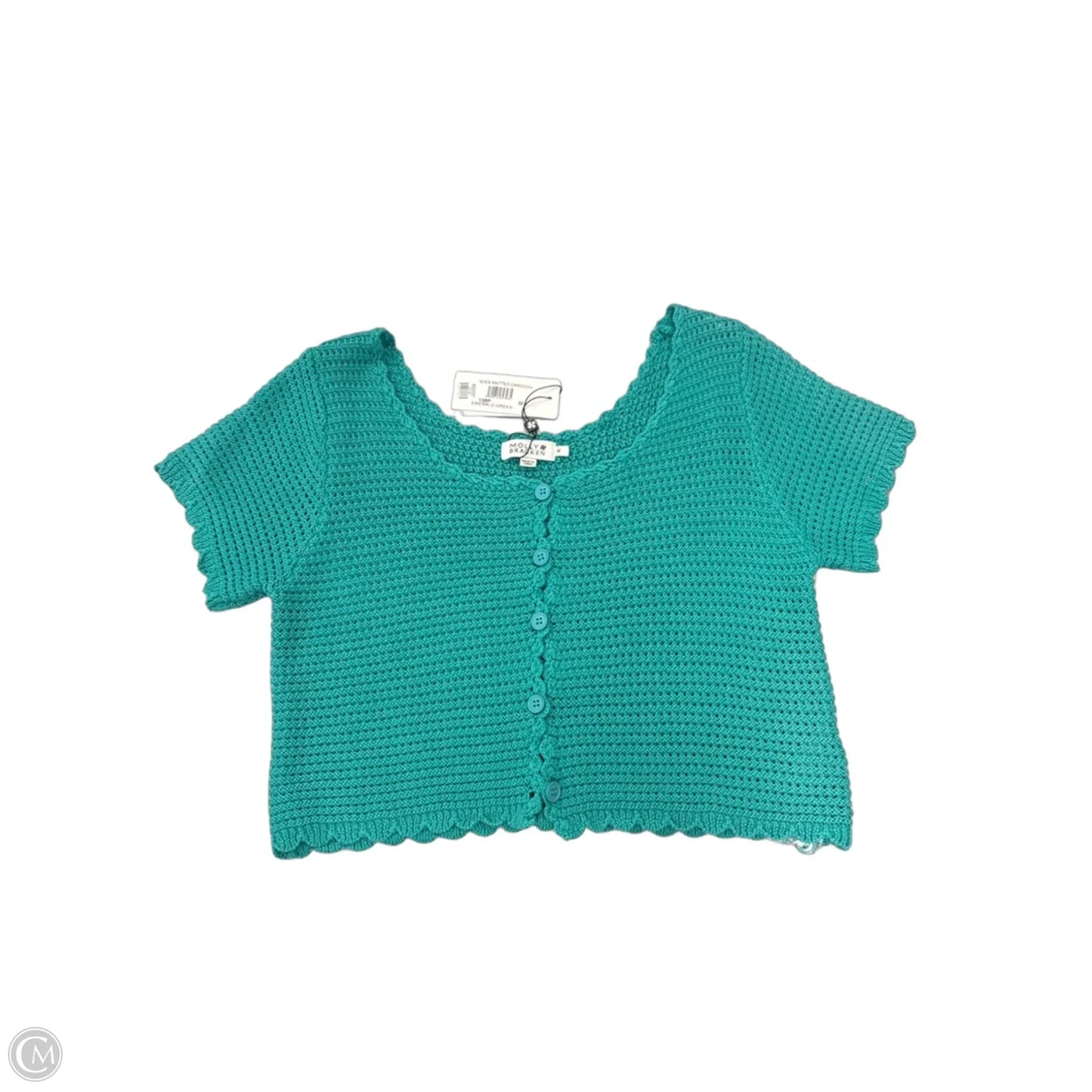 Sweater Short Sleeve By Molly Bracken In Teal, Size: M