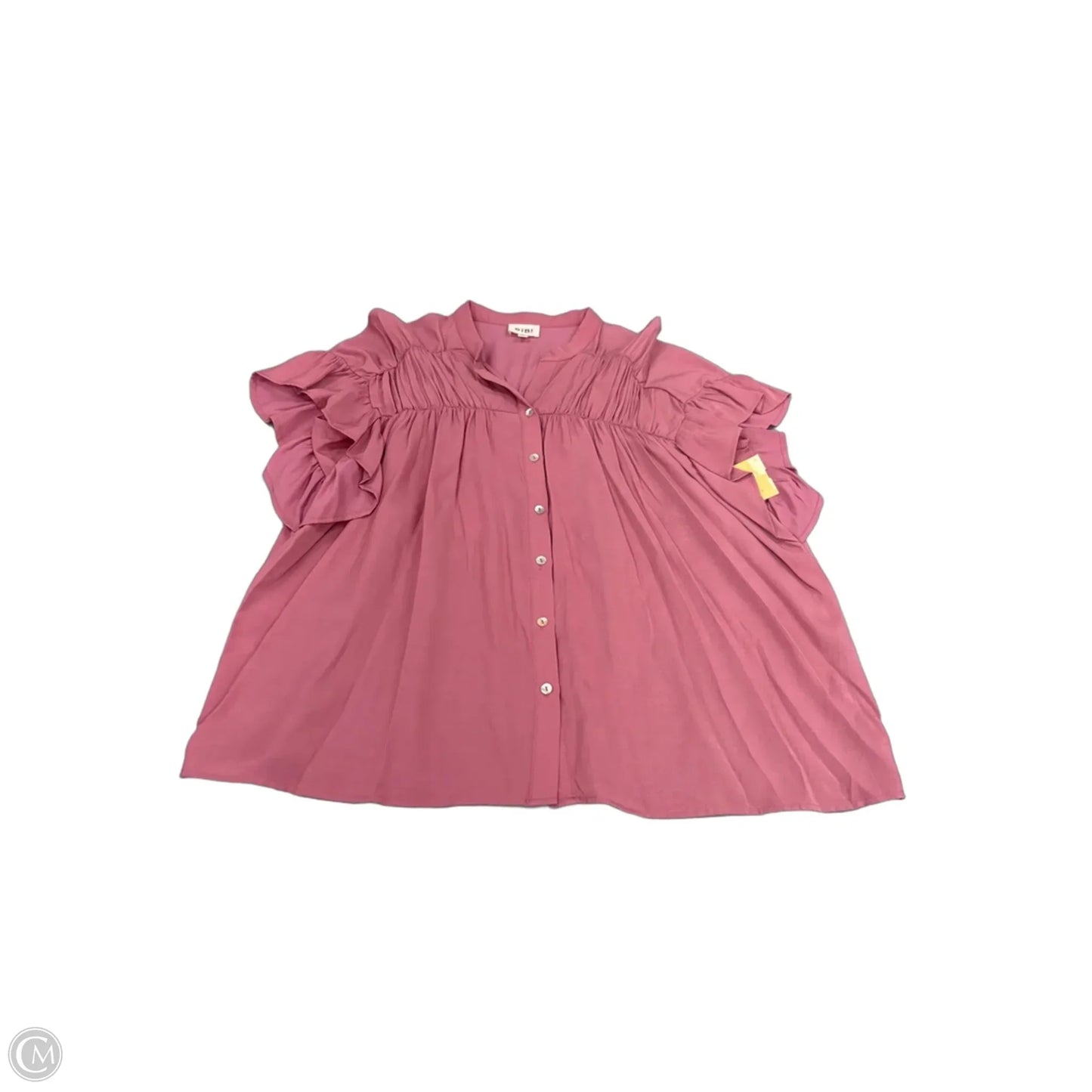 Top Short Sleeve By Bibi In Pink, Size: S