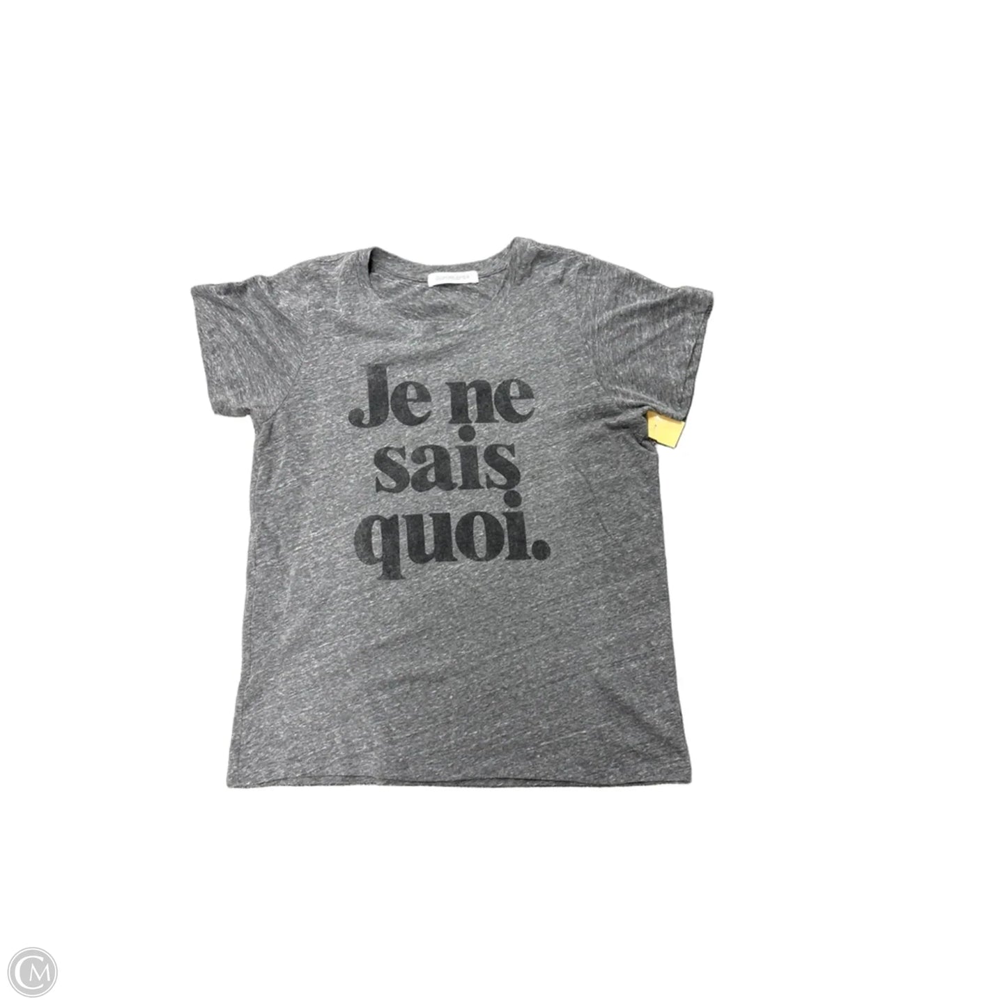 Top Short Sleeve By Cmc In Grey, Size: L