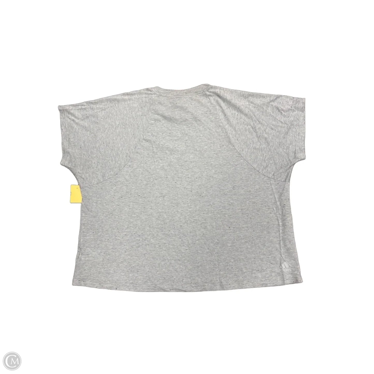 Top Short Sleeve By Adidas In Grey, Size: 3x