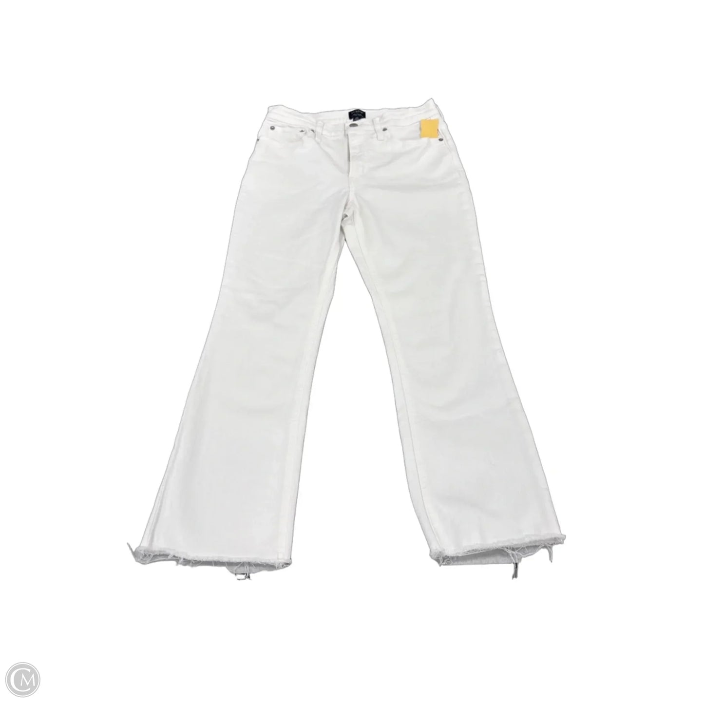 Jeans Cropped By J. Crew In White Denim, Size: 6
