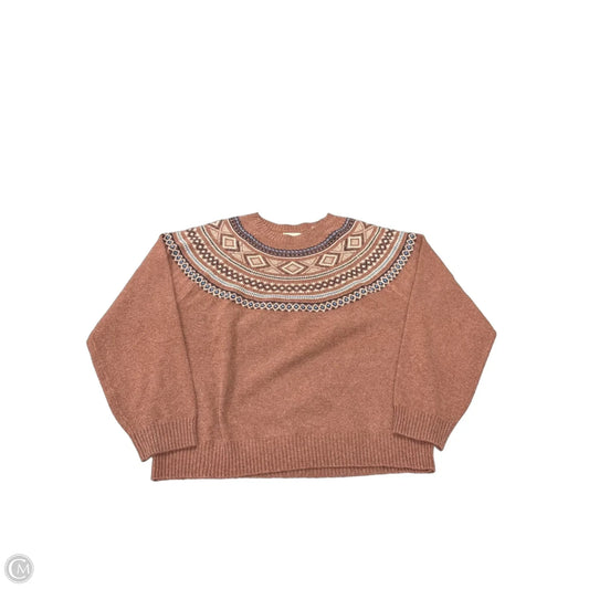Top Long Sleeve By Weatherproof In Brown, Size: L