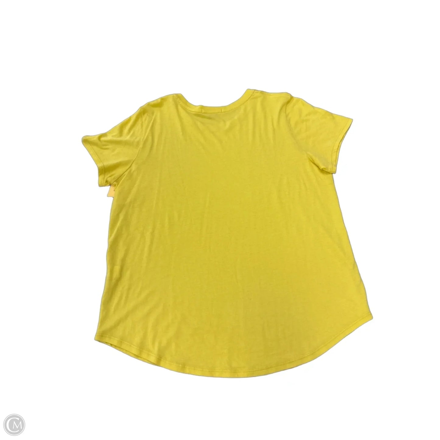 Top Short Sleeve By Vince In Yellow, Size: L