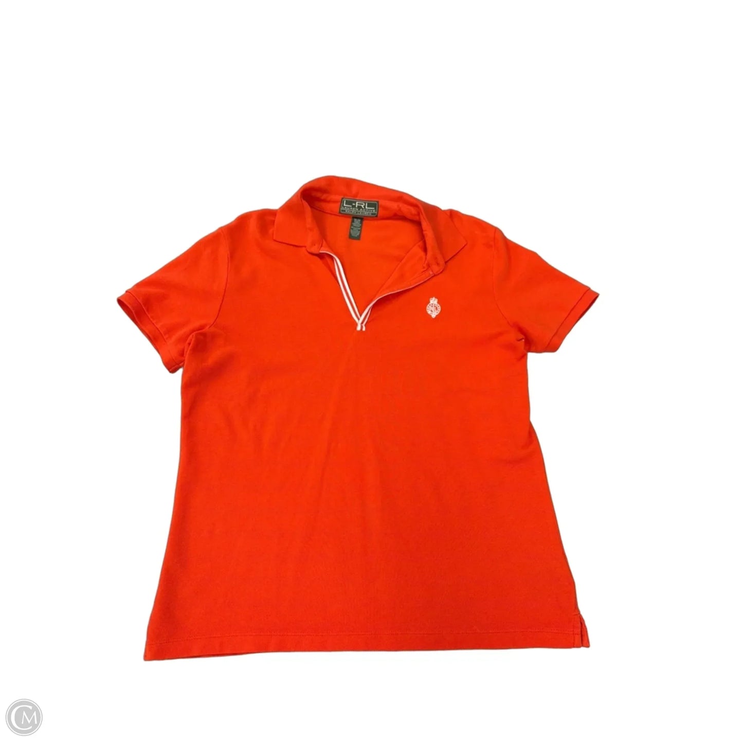 Top Short Sleeve By Lauren By Ralph Lauren In Orange, Size: M