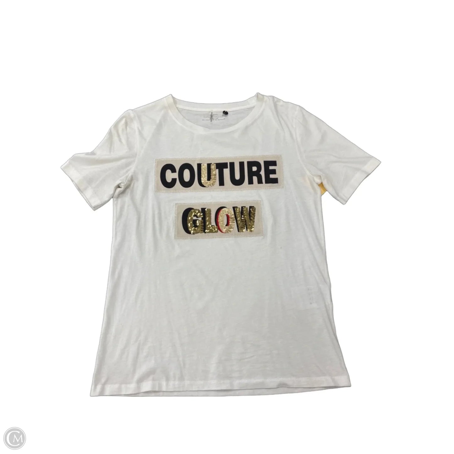 Top Short Sleeve By Cmb In White, Size: M