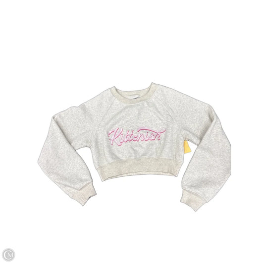 Sweatshirt Crewneck By Kittenish In Beige, Size: L