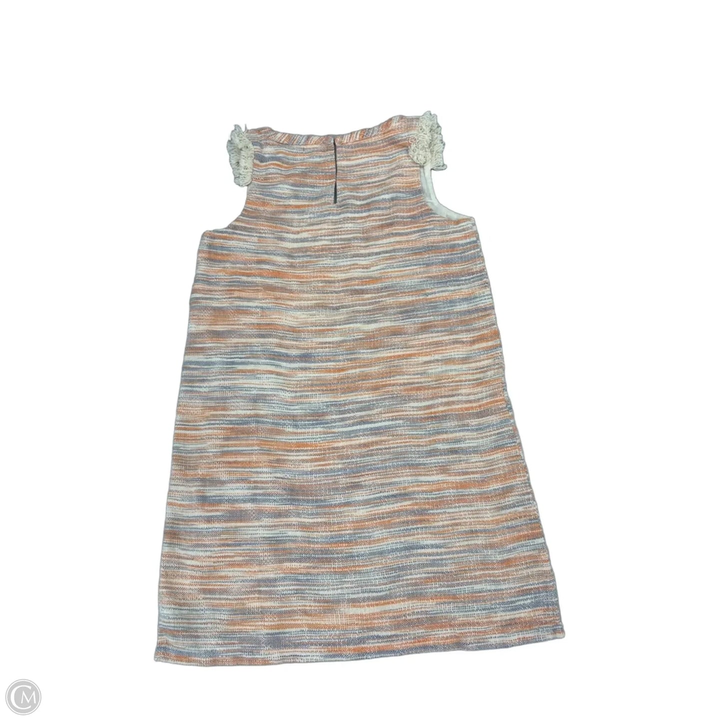 Dress Casual Short By Lilla P In Orange & White, Size: M