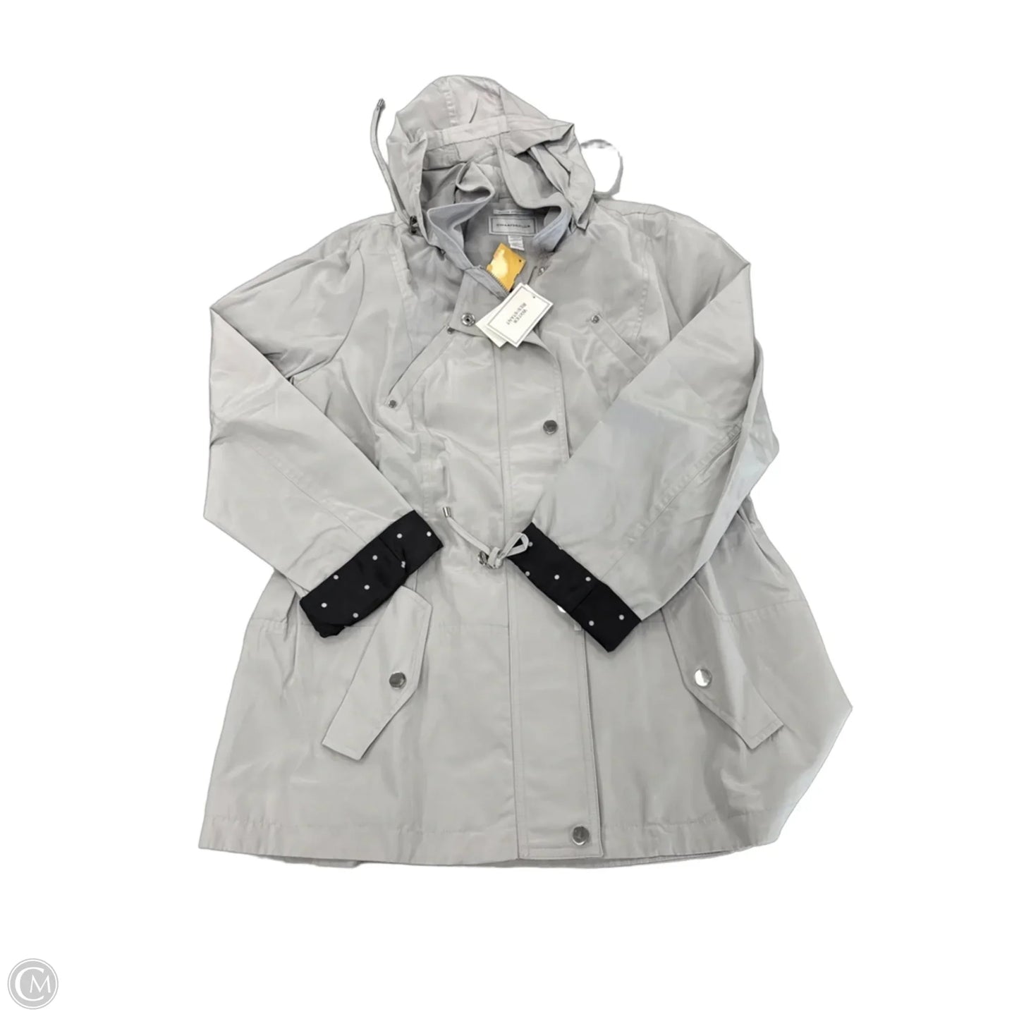 Coat Raincoat By Charter Club In Grey, Size: M