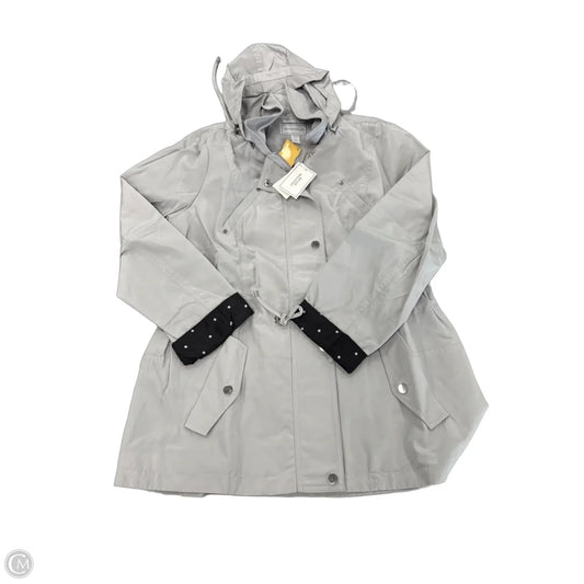 Coat Raincoat By Charter Club In Grey, Size: M