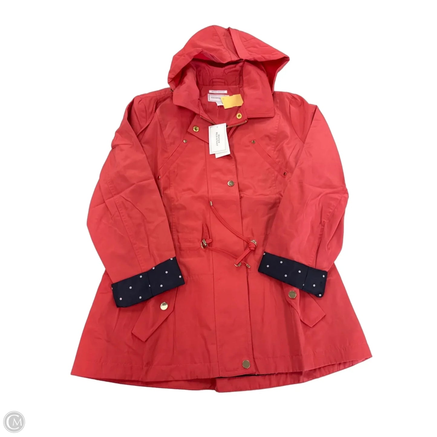 Coat Raincoat By Charter Club In Coral, Size: M