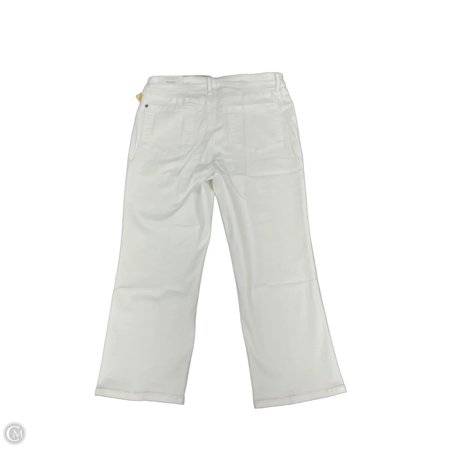 Jeans Cropped By Chicos In White Denim, Size: 14