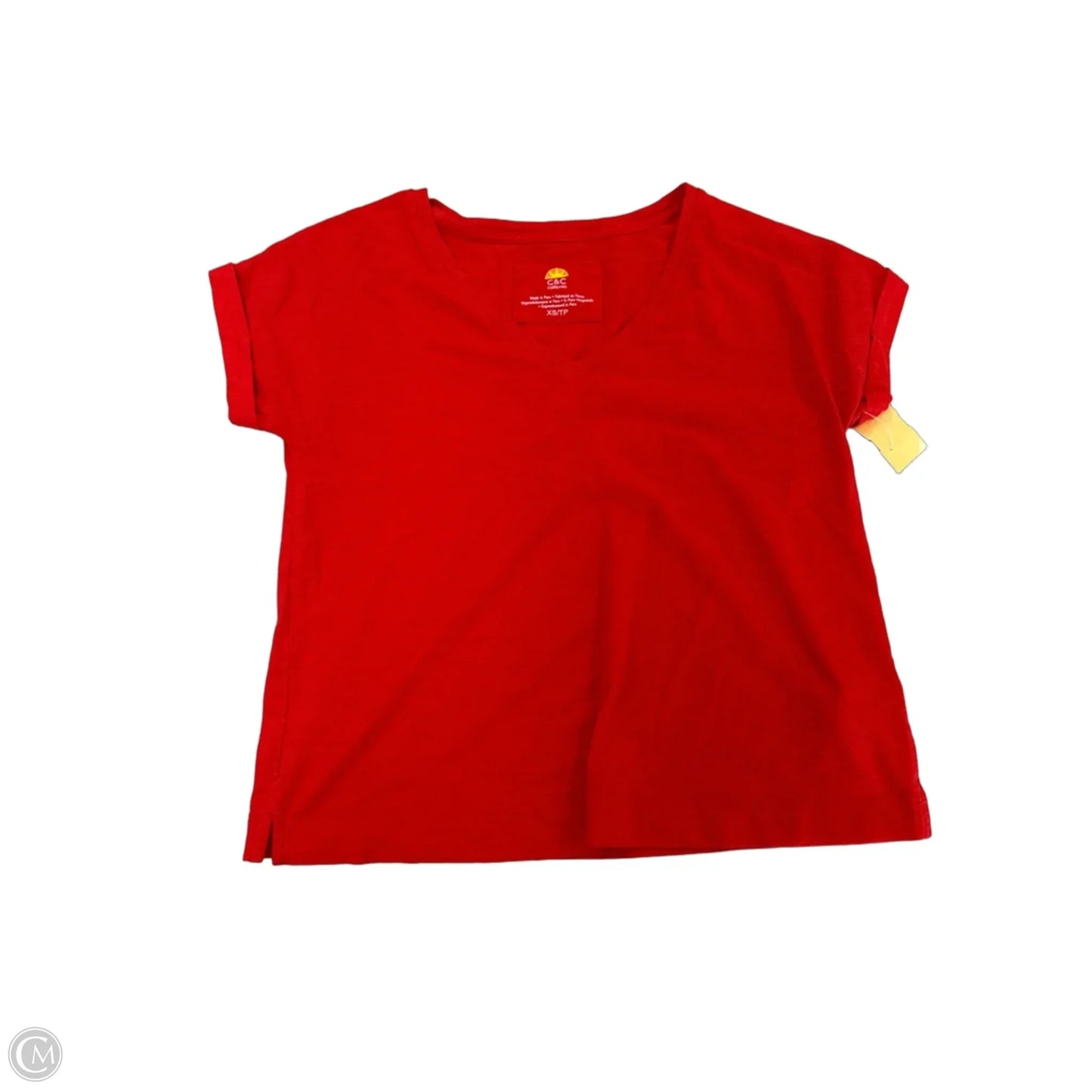 Top Short Sleeve By C And C In Red, Size: Xs