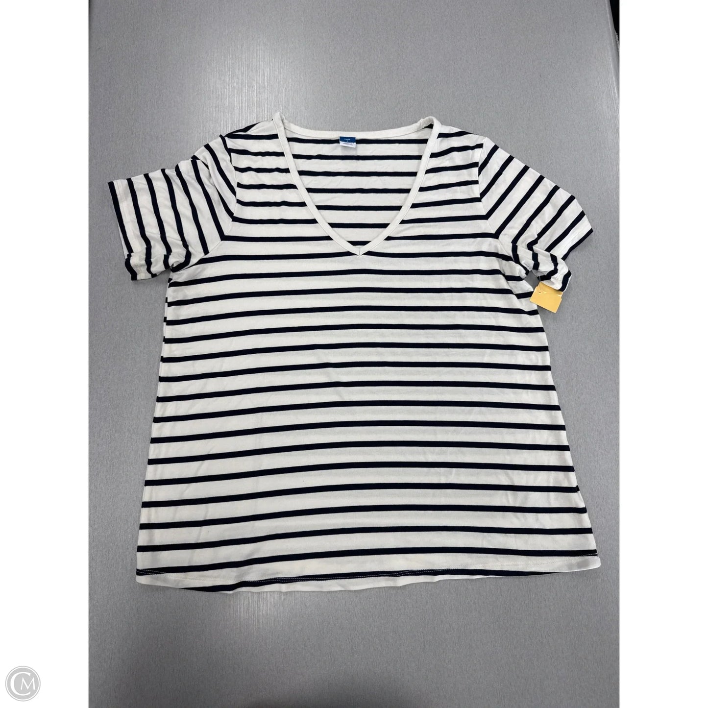 Top Short Sleeve By Old Navy In Blue & White, Size: S