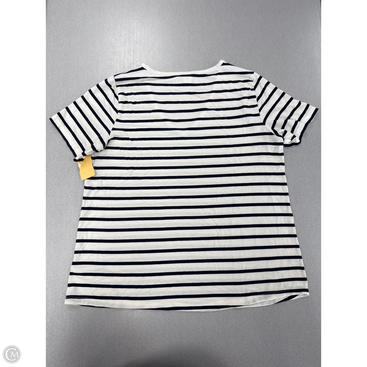Top Short Sleeve By Old Navy In Blue & White, Size: S