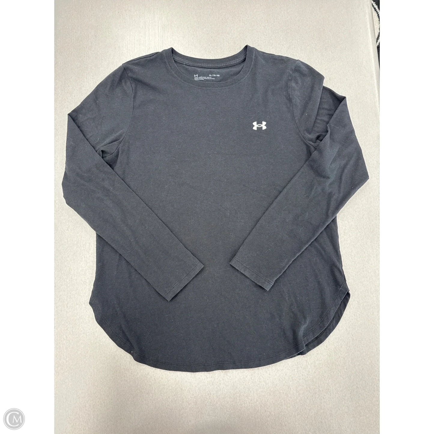 Top Long Sleeve By Under Armour In Black, Size: Xl
