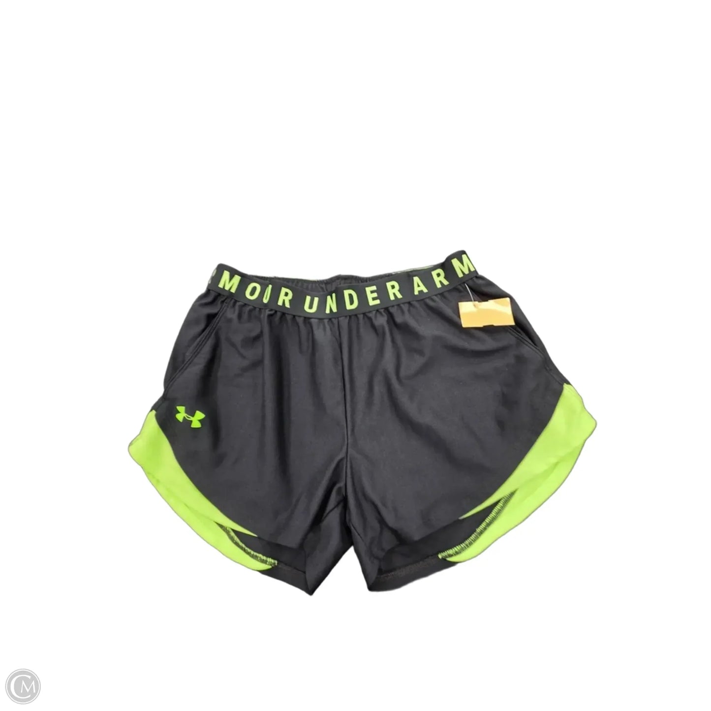 Athletic Shorts By Under Armour In Black & Green, Size: M
