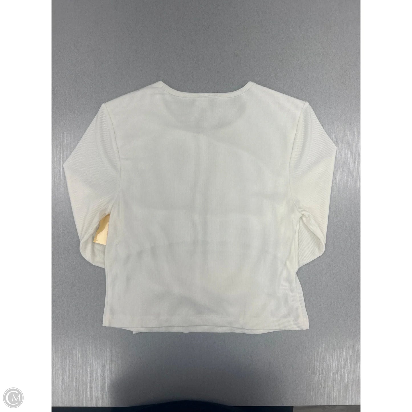 Athletic Top Long Sleeve Crewneck By Yogalicious In White, Size: M