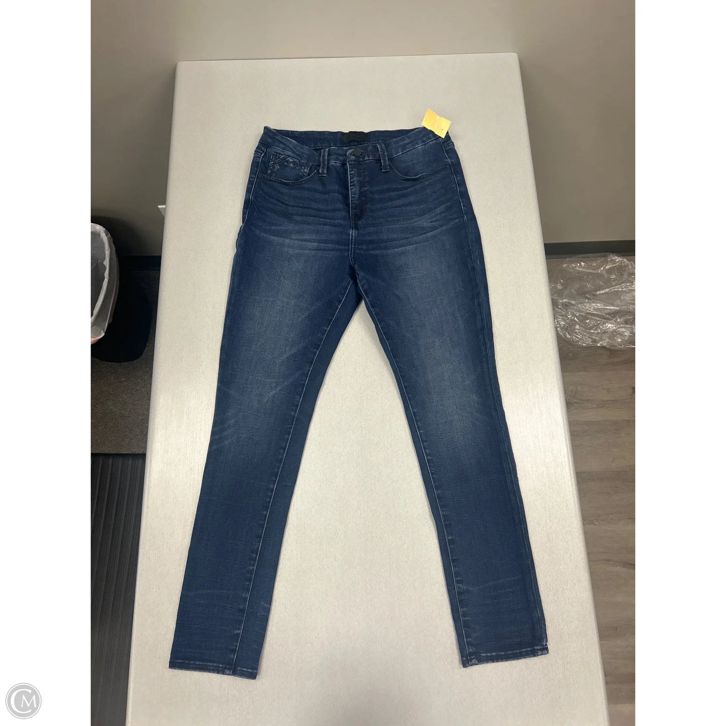 Jeans Skinny By Buckle Black In Blue Denim, Size: 14