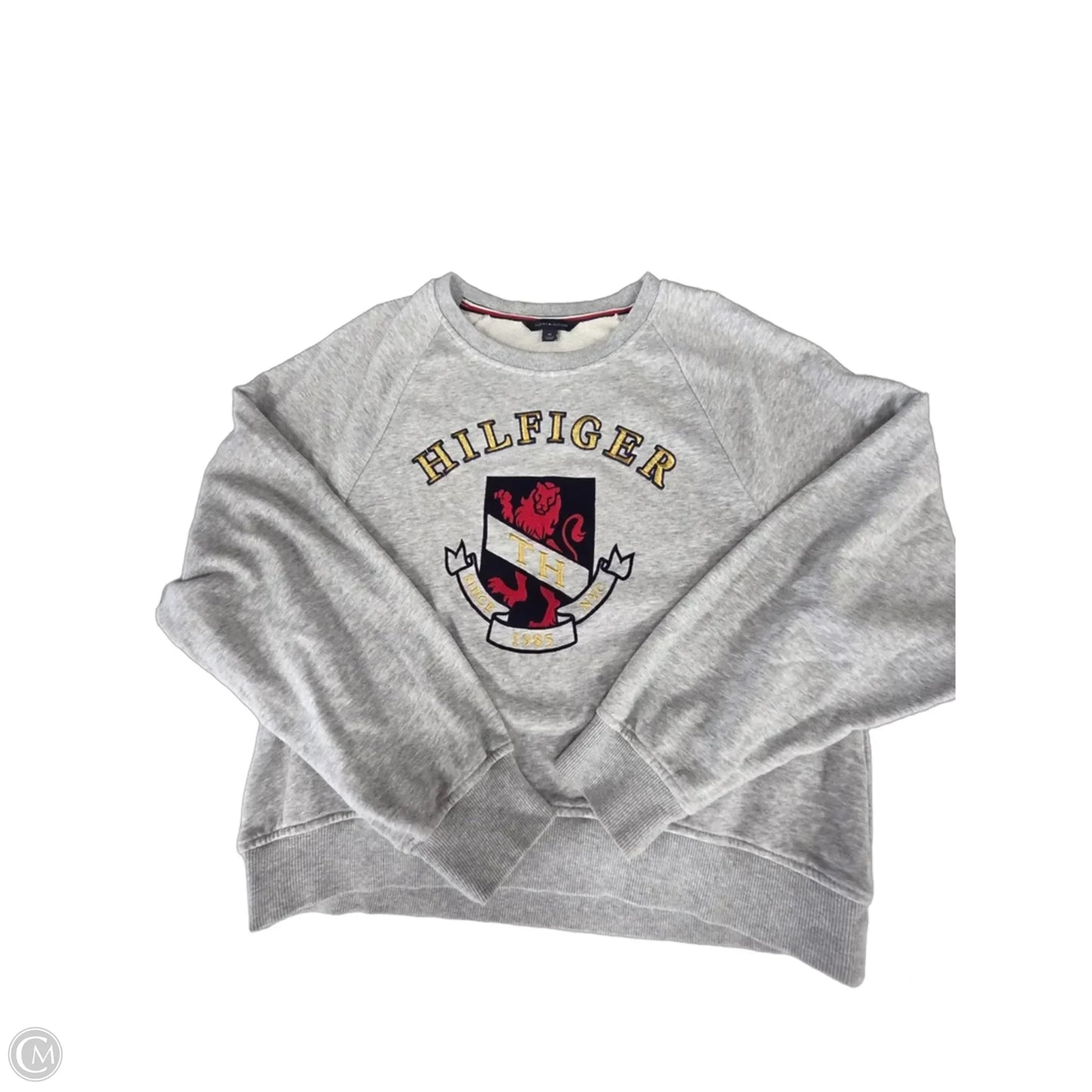 Sweatshirt Crewneck By Tommy Hilfiger In Grey, Size: M
