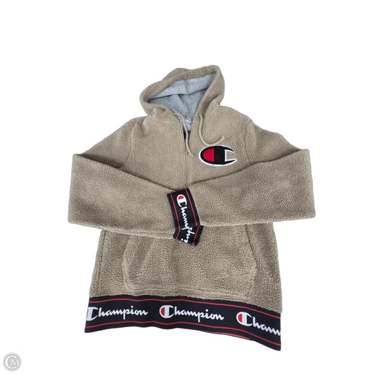 Jacket Fleece By Champion In Tan, Size: S