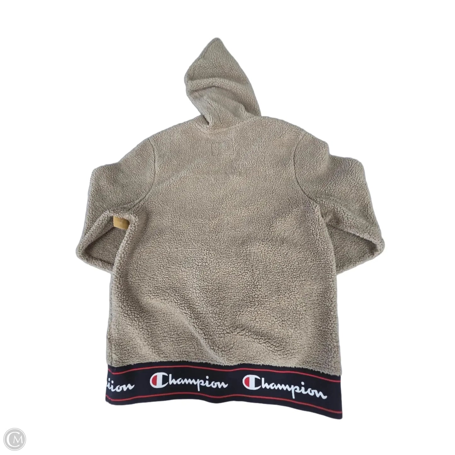 Jacket Fleece By Champion In Tan, Size: S