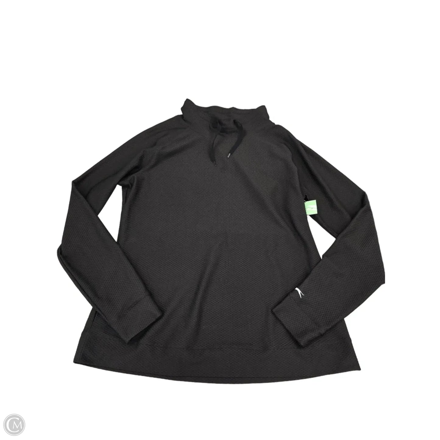Athletic Top Long Sleeve Collar By Slazenger In Black, Size: L