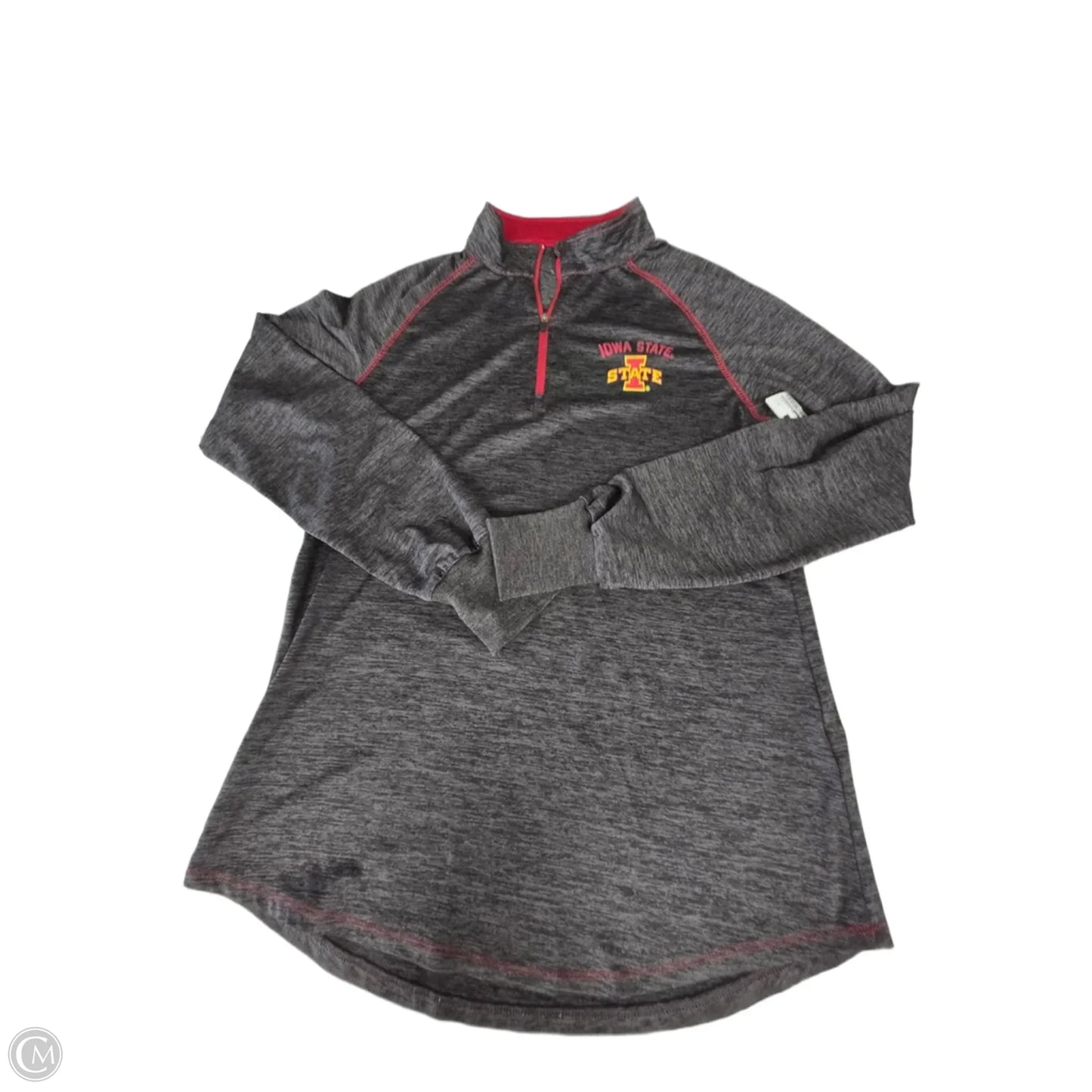 Athletic Top Long Sleeve Collar By Colosseum In Grey, Size: S
