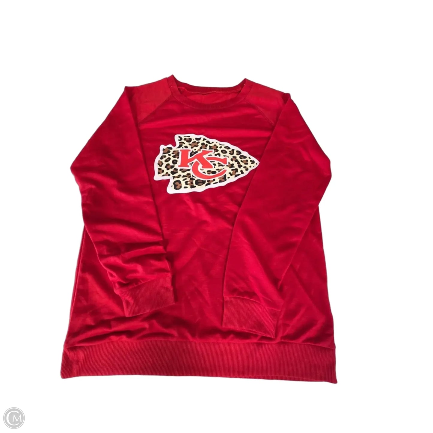 Top Long Sleeve By Cmf In Red, Size: M